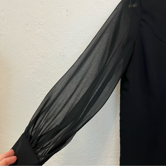 Bob Mackie Wearable Art Black Blouse Top Metallic Embroidered XS Extra Small - Picture 5 of 12